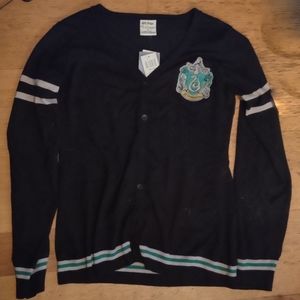 Black Harry Potter Slytherin Cardigan XL